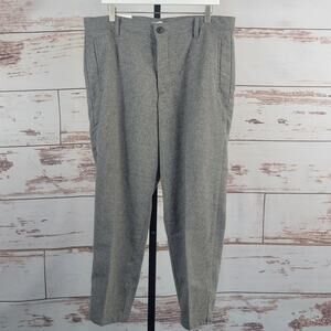 NWT Selected Homme Lars Wool Crop Trousers Grey Size 36/32